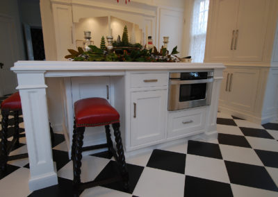 Custom island with microwave and seating Moorestown NJ