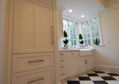 Custom white cabinets and farmhouse sink kitchen remodel Moorestown NJ