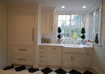 Kitchen remodel with custom white cabinetry Moorestown NJ