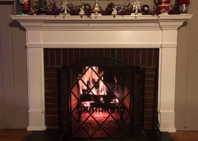 Custom mantel above fireplace Moorestown NJ