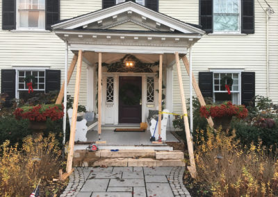 Front porch remodel in progress Moorestown NJ