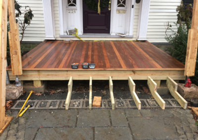 Constructing new front steps on a historic Moorestown, NJ home