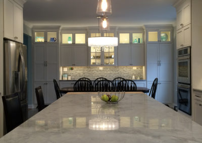 Custom marble countertop on kitchen island Moorestown NJ