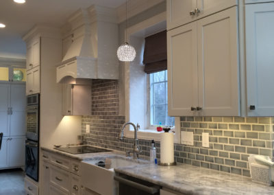 Kitchen remodel with gray subway tile Moorestown NJ