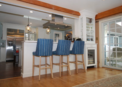 Kitchen remodel with bar counter and stools Moorestown NJ