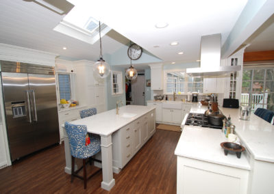 Kitchen remodel custom island with bar sink Moorestown NJ