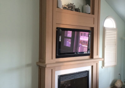 Finished TV built in remodel Moorestown NJ