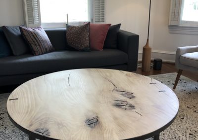 Timber crafted round coffee table Moorestown NJ