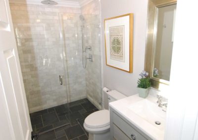 Bathroom with Curbless Glass Shower
