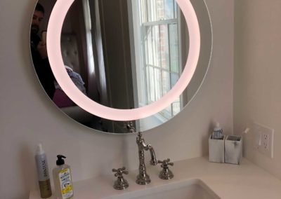 Illuminated Mirror in Remodeled Bathroom Moorestown NJ
