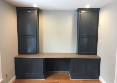 Dark blue custom built-in with cabinets Moorestown NJ