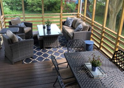 Enclosed Deck sunroom overlooking the Moorestown, NJ backyard