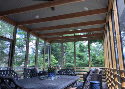 Enclosed Deck sunroom with recessed lighting Moorestown, NJ