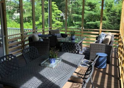 New enclosed deck sunroom framed by Moorestown NJ contractor
