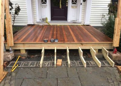 New front porch flooring installed by Moorestown NJ contractor