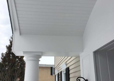 New shiplap porch roof on a historic Moorestown, NJ home