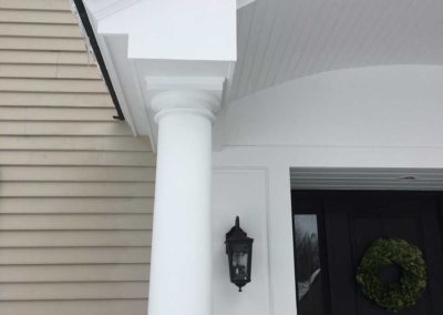 Exterior remodeling of historic front entryway by Moorestown NJ contractor