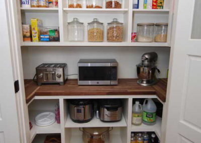 Storage abounds in this custom pantry closet