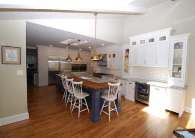 Kitchen remodel with custom butcher block island in Moorestown NJ