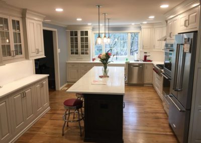 Elegant custom kitchen with high-end appliances and marble countertops Moorestown NJ