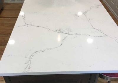 Beautiful marble topped kitchen center island in Moorestown NJ