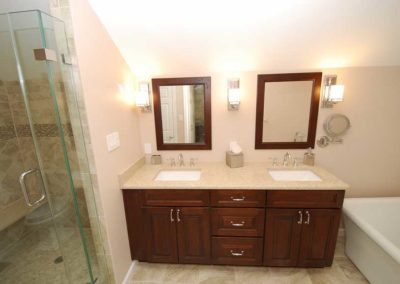 Bathroom remodel with double vanity Moorestown NJ