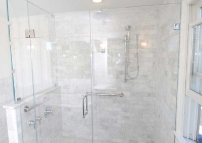 Tiled shower with glass enclosure Moorestown NJ