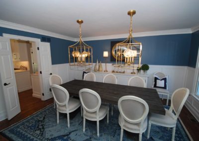 Our Moorestown NJ home remodeling team transformed this dining room into an elegant eating space