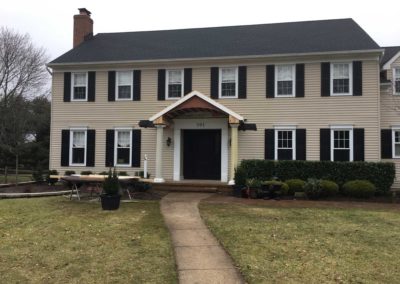 Front porch portico addition in progress