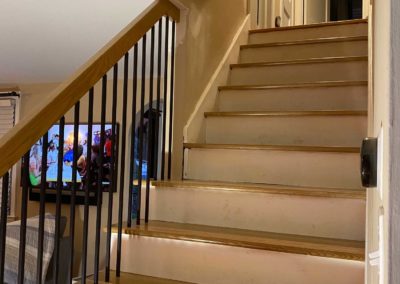 Update a staircase with a new railing installed by Moorestown NJ construction company